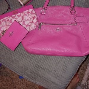 Genuine Coach purse with wristlet and wallet